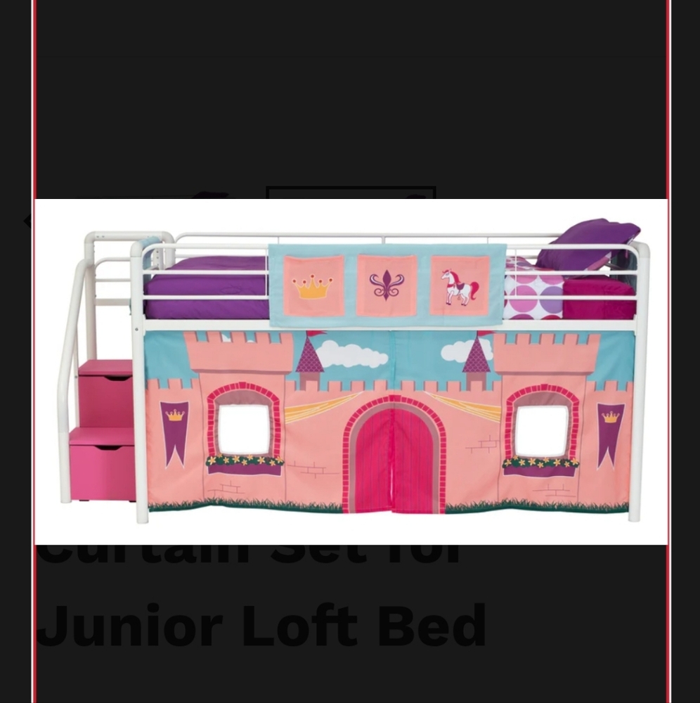 Princess bunk curtains